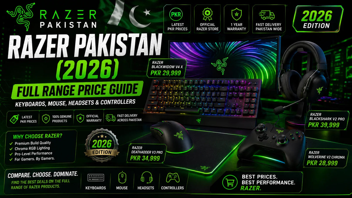 Razer keyboard, mouse, headset and controller price comparison Pakistan 2026 – The Revive Tech