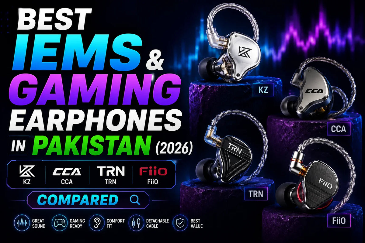 KZ, CCA, TRN and FIIO in-ear monitor price comparison Pakistan 2026 – The Revive Tech
