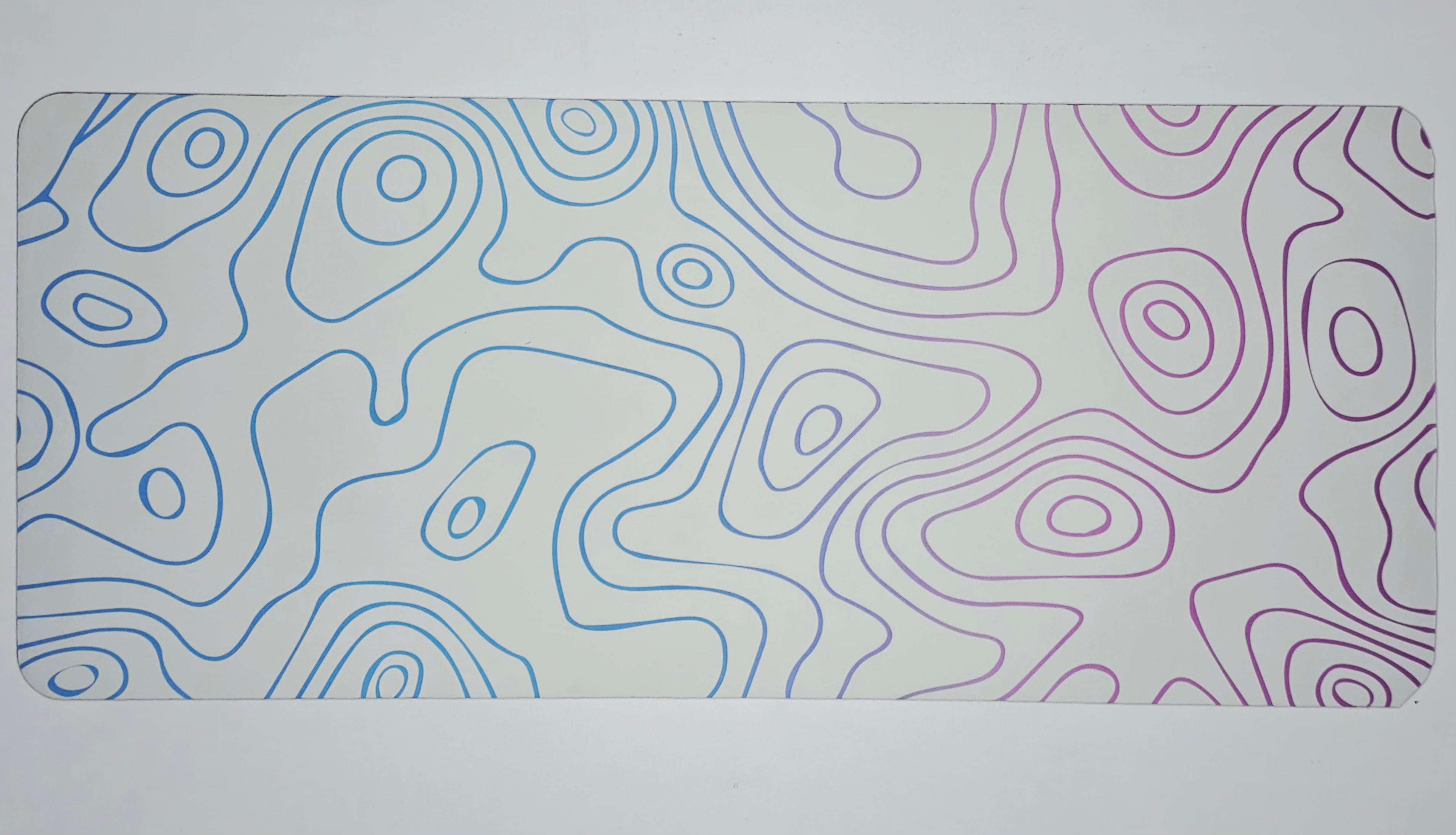 Abstract Mousepad-XXL | 800x300mm Extended Desk Mat |Typographic Mousepad-white