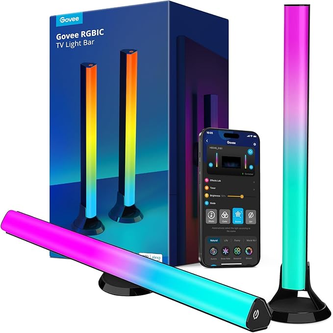 Govee RGBIC Light Bars (15") – Smart Ambient Lighting for Gaming & Décor