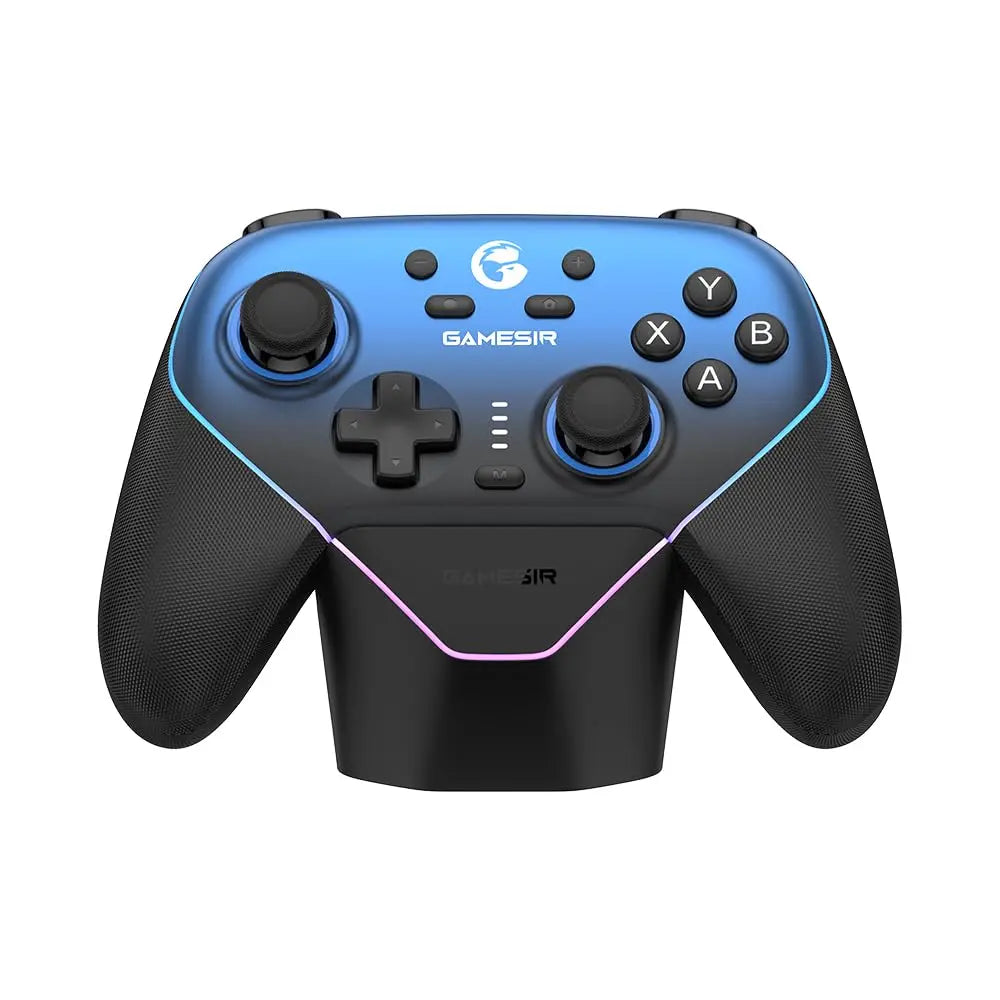 GameSir Super Nova Wireless Gaming Controller for PC/Switch/Switch 2/iOS/Android, 1000Hz Polling Rate, Hall Effect Stick & Trigger, Rubberized Grips, RGB Lighting, 1000mAh - Nightfall Blue