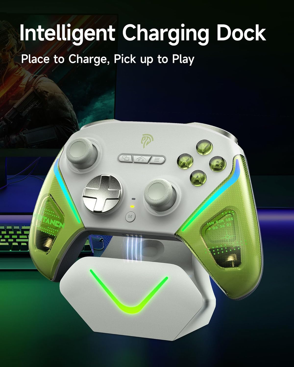 EasySMX D10 Multiplatform Gaming Controller with TMR sticks, Trigger Lock and Charging Dock
