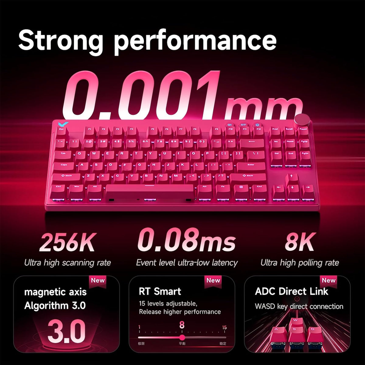 MCHOSE Mix 87 Hall Effect Magnetic Switch Gaming Keyboard