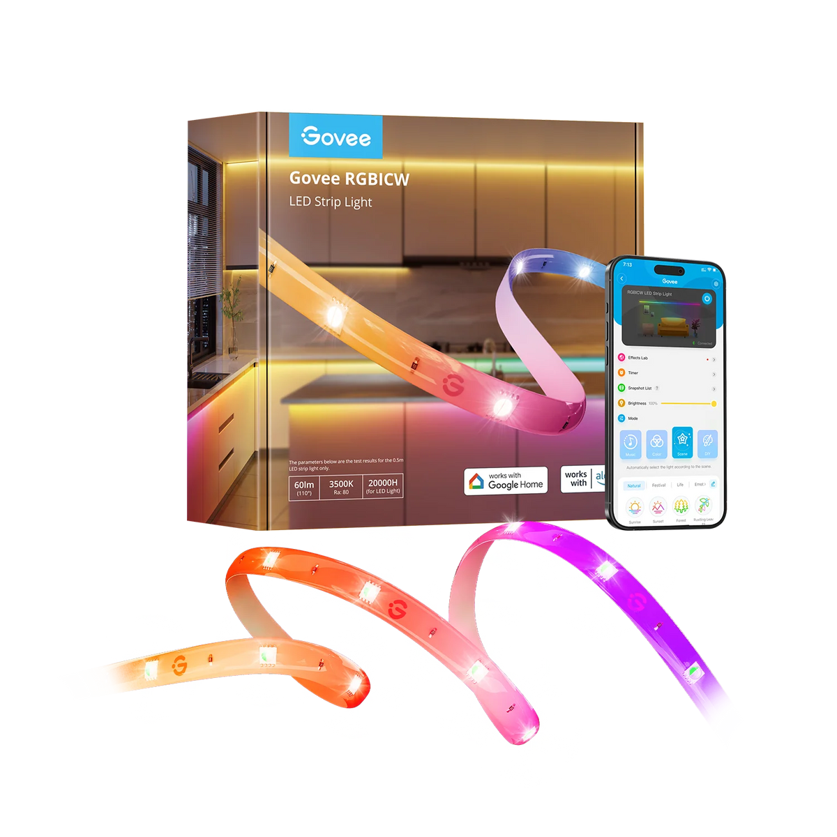 Govee RGBICW LED Strip Lights – Smart RGB + Warm White Lighting (Pakistan)