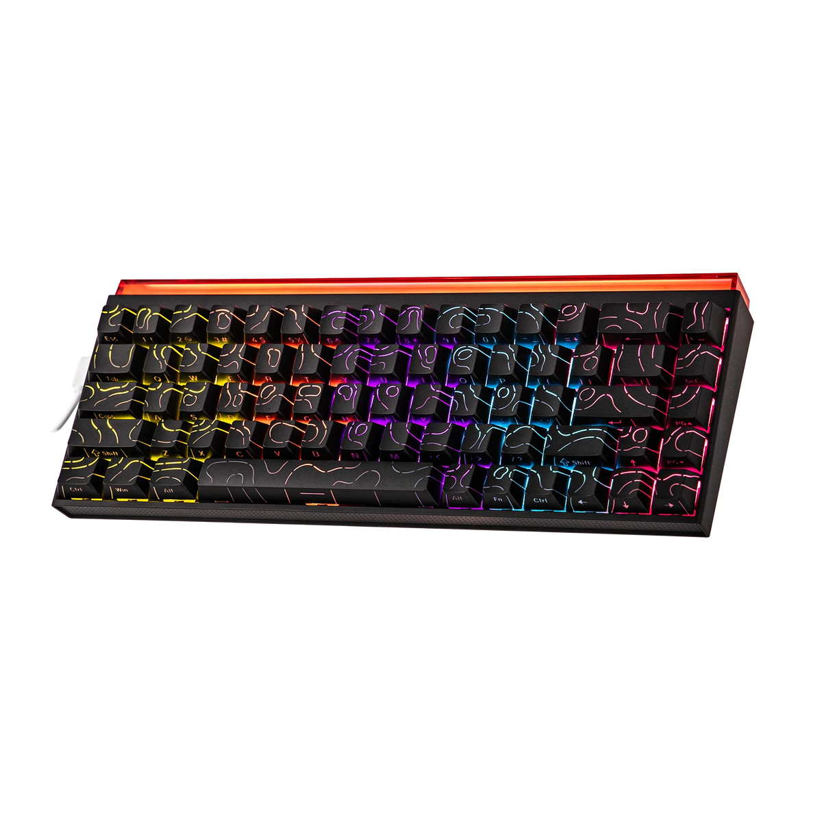 Ajazz NK68 Wired Gaming Keyboard with Lightbox, 65% Compact Mechanical Keyboard