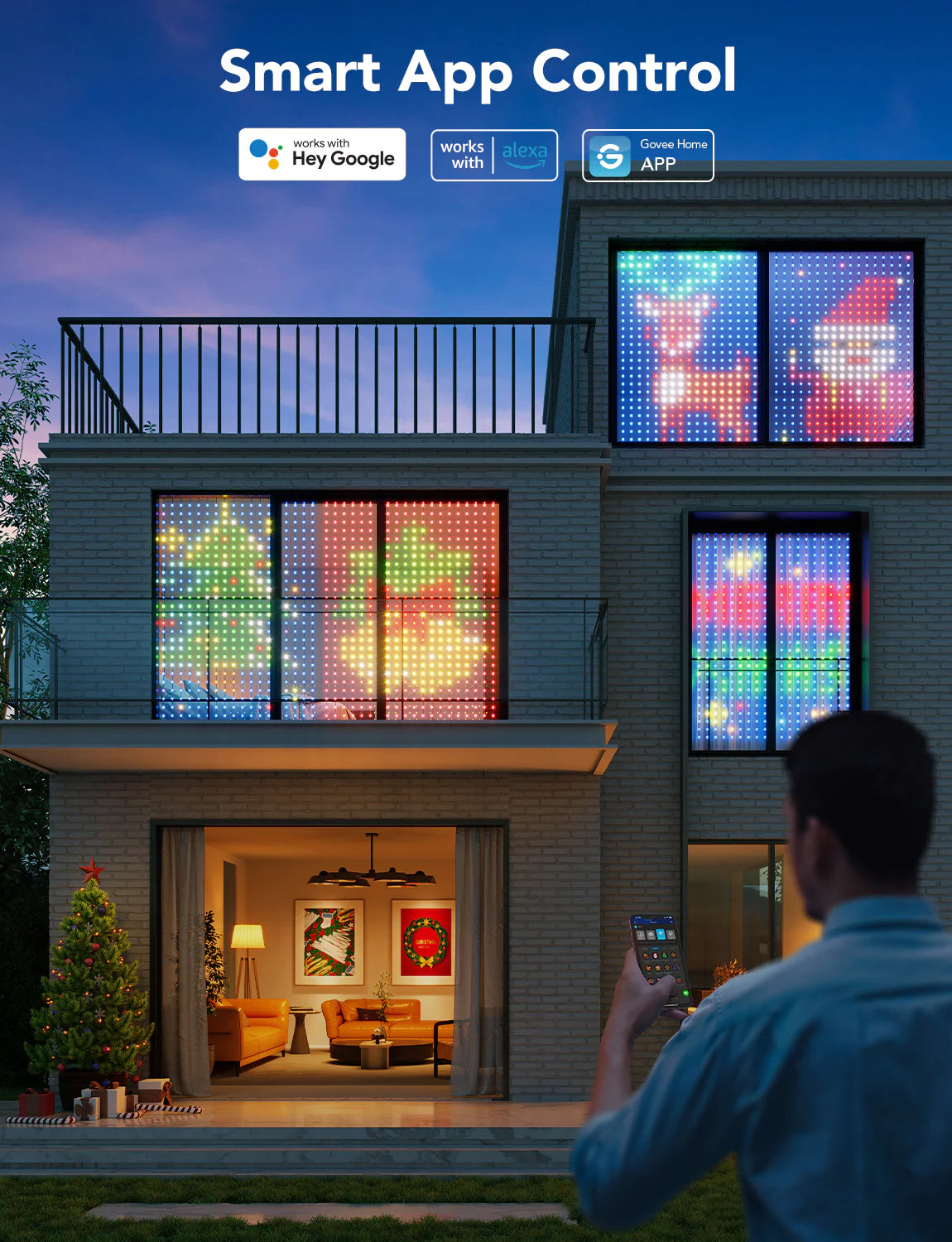 Govee Curtain Lights – Smart RGBIC LED Display Curtain (Energy Class G)