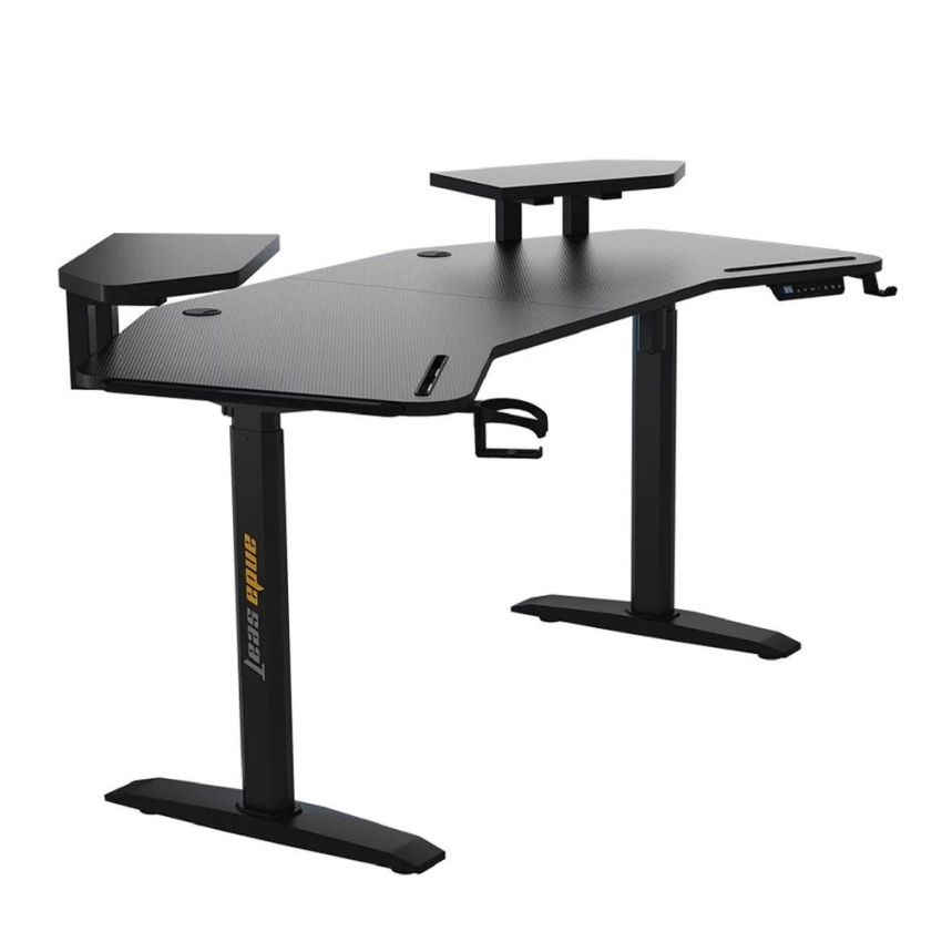 Anda Seat Shadow Warrior Electric Adjustable Carbon Fiber Texture RGB Gaming Desk-Black