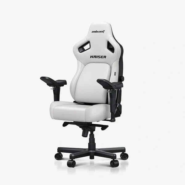AndaSeat Kaiser 4L | Kaiser Series Premium Leather Gaming Chair- Cloudy White