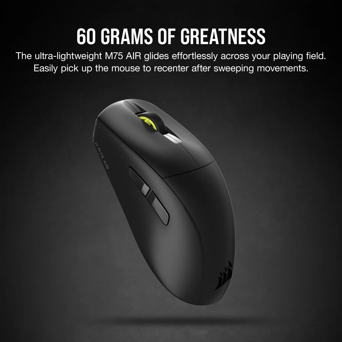 M75 AIR WIRELESS Ultra-Lightweight Gaming Mouse – Black