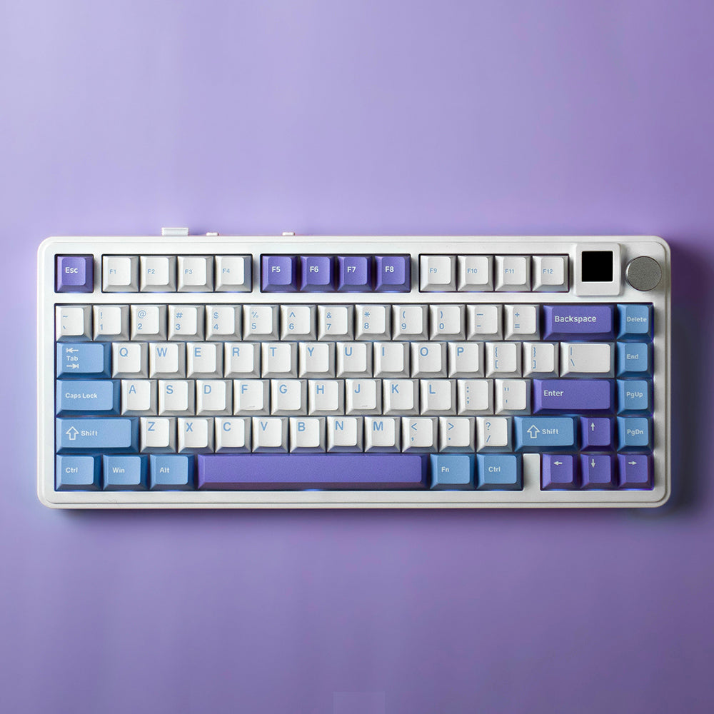 XINMENG M75 Pro TFT Display Tri-Mode Gasket Mechanical Keyboard – White Blue – Rocket Racoon