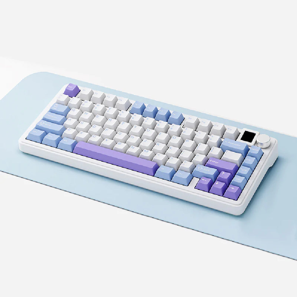 XINMENG M75 Pro TFT Display Tri-Mode Gasket Mechanical Keyboard – White Blue – Rocket Racoon