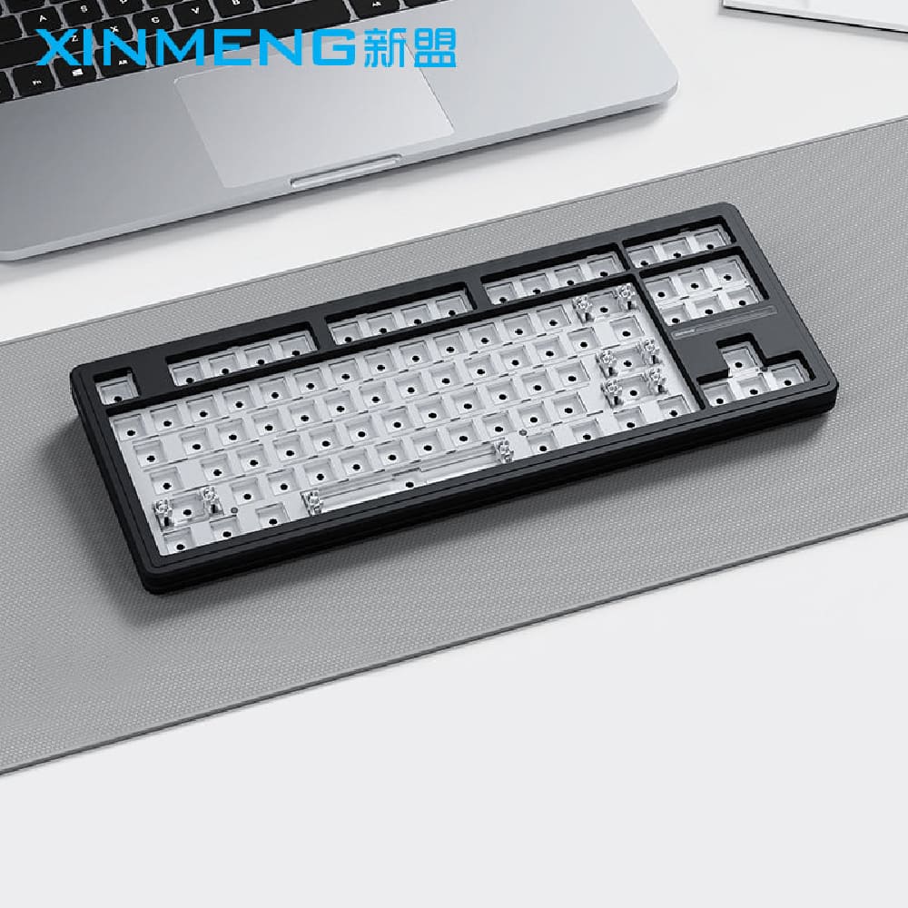 XINMENG M87 Pro V2 Tri-Mode Gasket Mechanical Keyboard – White Pink – G-Yellow Switch