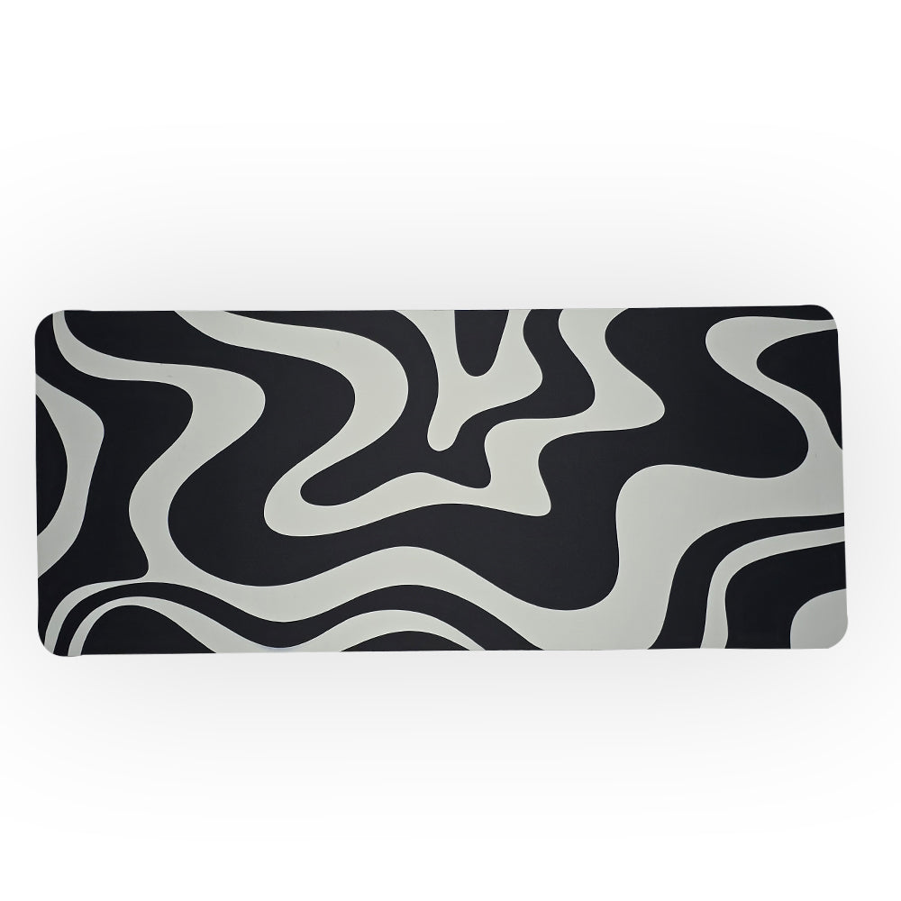 Abstract Mousepad-XXL | 800x300mm Extended Desk Mat |Typographic Mousepad-B&W