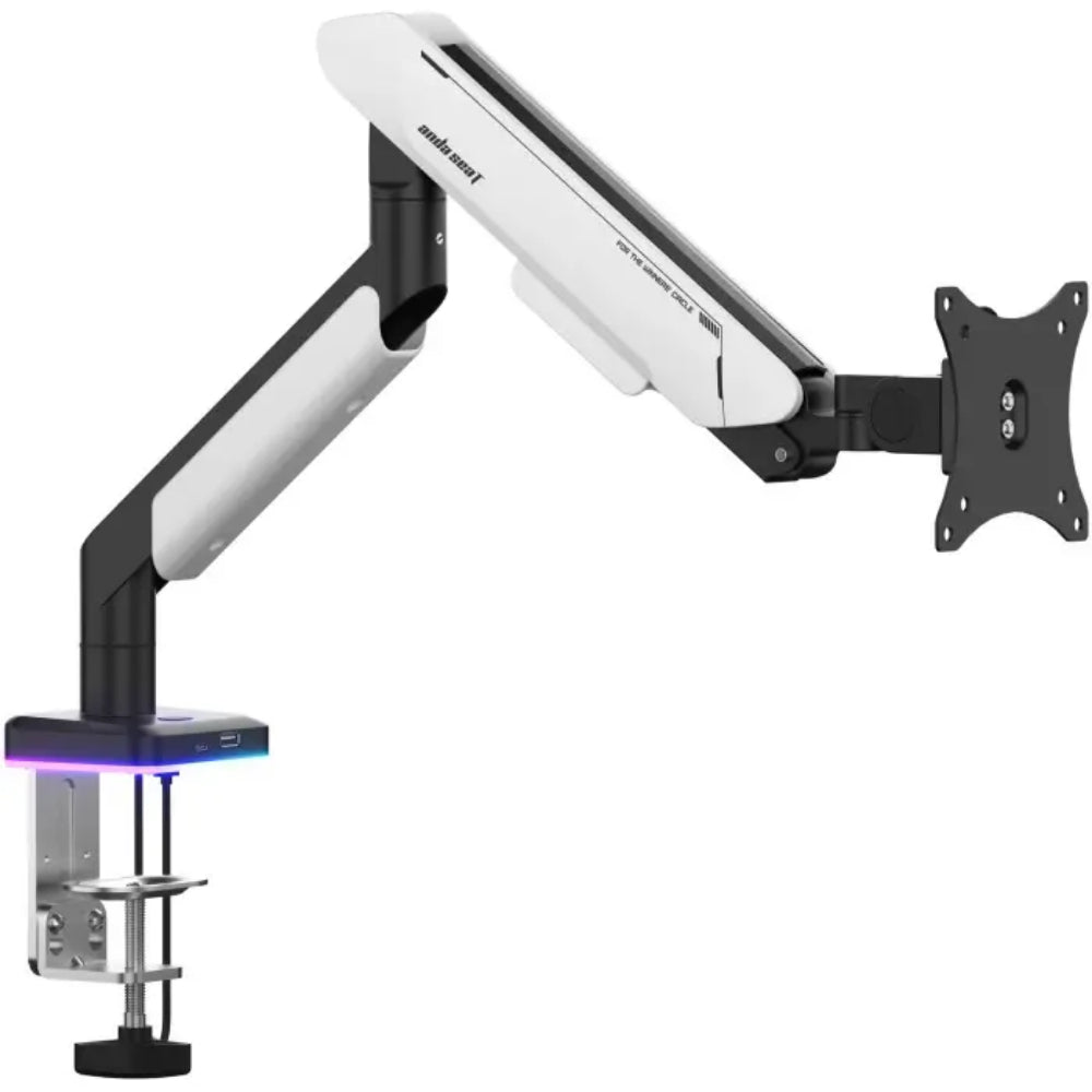 AndaSeat Stealth Pro II RGB A9X-1S Ergonomic Single Monitor Arm – White