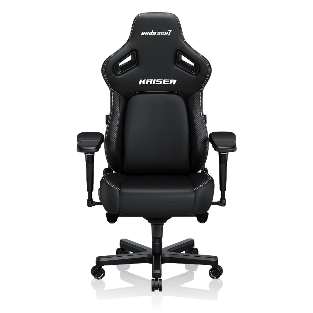 AndaSeat Kaiser 4 Large Premium Ergonomic Leather Gaming Chair – Elegant Black