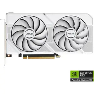 Asus Dual GeForce RTX 5060 White OC Edition 8GB GDDR7 Graphics Card (PCIe 5.0, 8GB GDDR7, DLSS 4, HDMI 2.1b, DisplayPort 2.1b, 2.5-Slot Design, Axial-tech Fan Design, 0dB Technology, and More)
