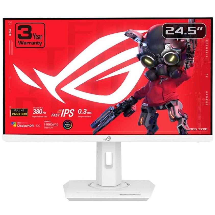 Asus Rog Strix XG259QNS-W 25” Esports Gaming Monitor - Full HD, 380Hz, 0.3ms, Fast IPS, Extreme Low Motion Blur Sync, FreeSync Premium, DisplayWidget, Ergonomic, White