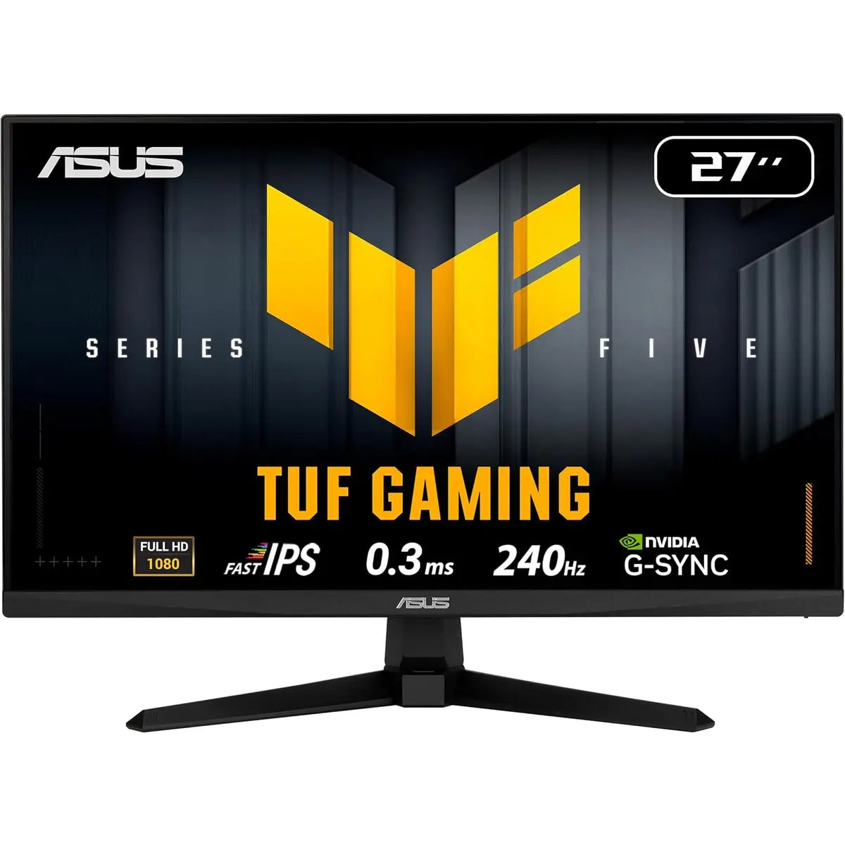 Asus Tuf Gaming Series 5 VG279QM5A Gaming Monitor: 27-inch, Full HD (1920x1080), 240Hz, Fast IPS, ELMB, 0.3ms GTG (min.), Stereo Speaker, DisplayWidget Center, AI Visual - Black