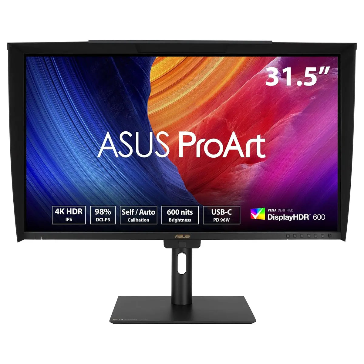 Asus ProArt Display PA32UCE Professional 4K Monitor (32 Inches, 3840 x 2160 LuxPixel AGLR, IPS, HDR-10, 600 nits, 98% DCI-P3, Delta E<1 Colour Accuracy, Light Sync, USB-C, DisplayPort, HDMI)