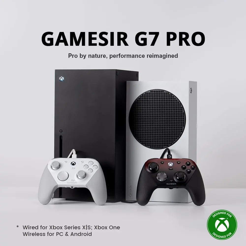 GameSir G7 Pro Wireless Controller for Xbox, PC & Android with TMR Sticks, Hall Effect Analog Triggers, 1000Hz Polling Rate, 3.5mm Audio Jack - Mech White