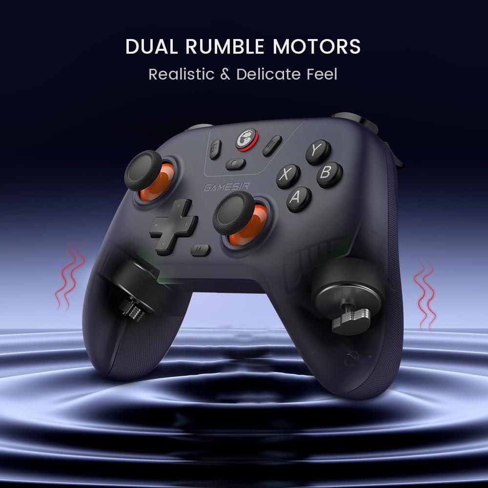 GameSir Nova Lite Purple Wireless Controller for Windows PC, iPhone, Android, Switch & Steam Deck, Bluetooth, 2.4GHz Controller Gamepad with Hall Effect Trigger, Turbo, Rumble Vibration