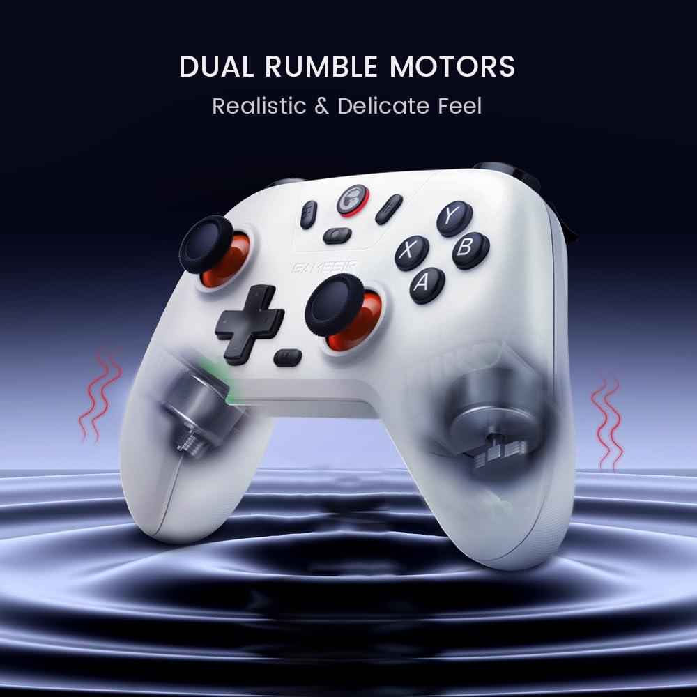 GameSir Nova Lite White Wireless Controller for Windows PC, iPhone, Android, Switch & Steam Deck, Bluetooth, 2.4GHz Controller Gamepad with Hall Effect Trigger, Turbo, Rumble Vibration