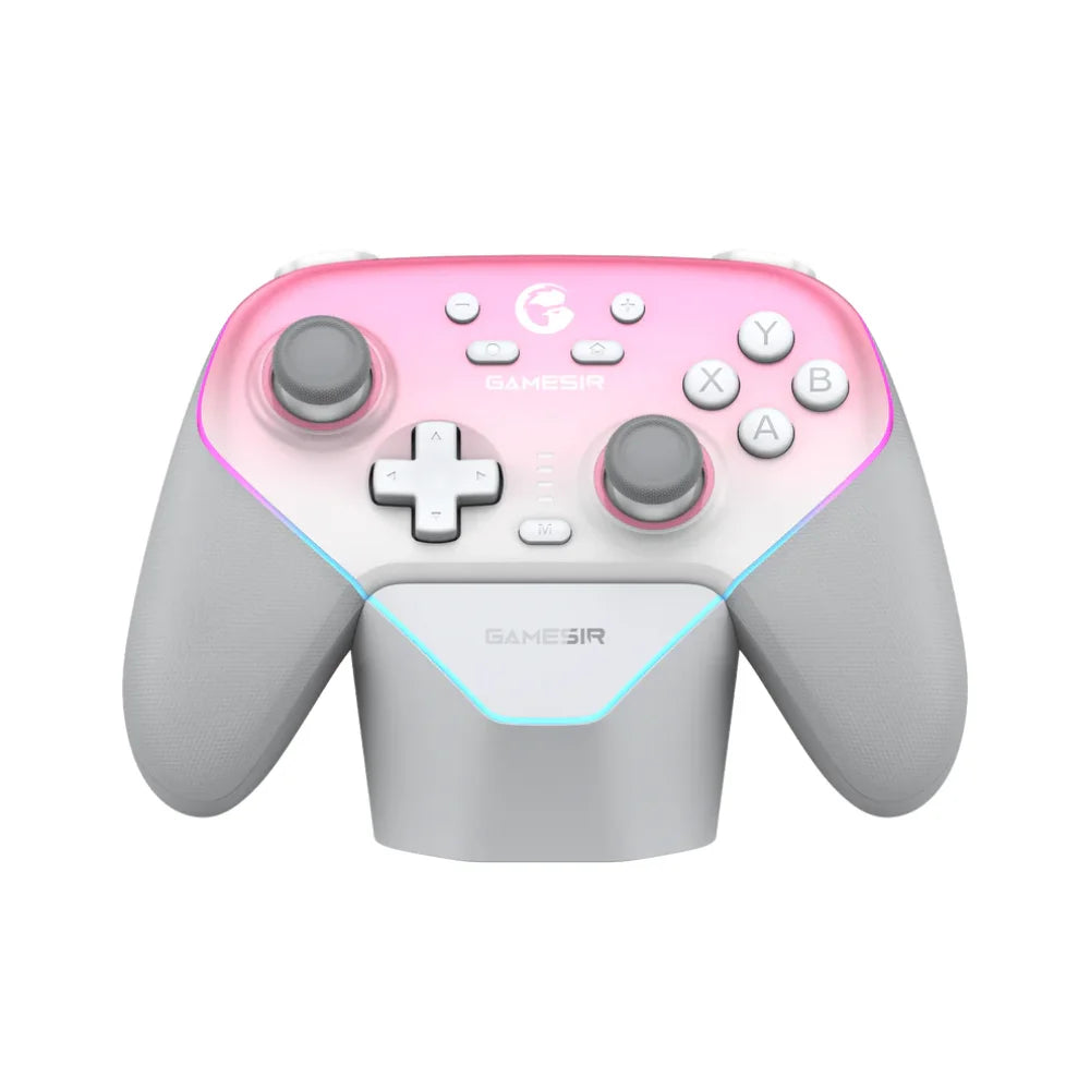GameSir Super Nova Wireless Gaming Controller for PC/Switch/Switch 2/iOS/Android, 1000Hz Polling Rate, Hall Effect Stick & Trigger, Rubberized Grips, RGB Lighting, 1000mAh - Whipper Pink