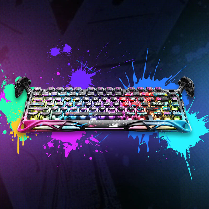 Gravastar Mercury V75 Pro Special Edition – Neon Graffiti Mechanical Keyboard