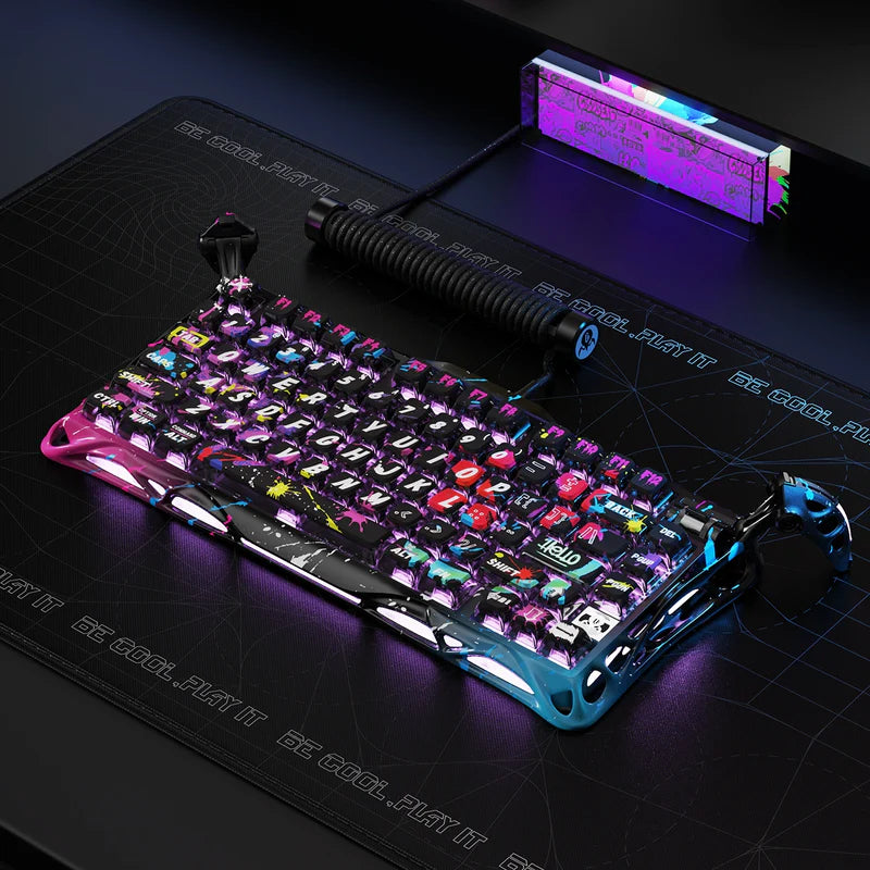 Gravastar Mercury V75 Pro Special Edition – Neon Graffiti Mechanical Keyboard