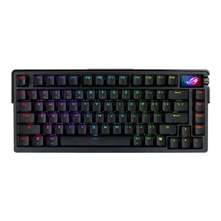 ASUS ROG Azoth Wireless Keyboard – 75% Custom, OLED Screen, NX Snow Switches, Gasket Mount, PBT Keycaps