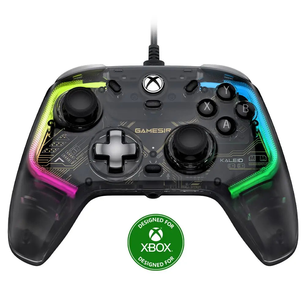 GameSir Kaleid Wired Controller for Xbox Series X|S, Xbox One,Windows 10/11 & Steam, Plug and Play Gaming Gamepad, Transparent Video Game Controller with Hall Effect Joysticks/Hall Trigger