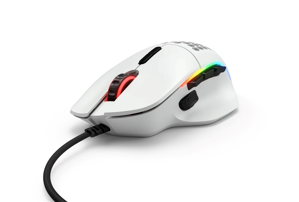 Glorious Model I Lightweight RGB MOBA & MMO Gaming Mouse - White