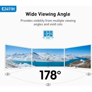Koorui E2411H 24-inch 120Hz Gaming Monitor IPS FHD (1920 x 1080P) sRGB 99% Support Freesync Computer Monitors VESA Mount HDMI & VGA Ports