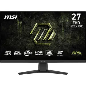 MSI MAG 272F X24 27-Inch Gaming Monitor, 1920x1080 FHD Rapid IPS, 240Hz, 0.5ms, HDR Ready, AMD FreeSync Premium, AI Vision, HDMI 2.0b and DP 1.2a, Frame-Less, VESA Mount, Black