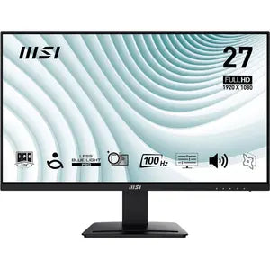 MSI Pro MP273A Desktop Business Monitor 27" Full HD - IPS Panel 1920x1080, 100Hz, Ocular Comfort, VESA Mount, Built-In Speakers, Display Kit - HDMI 1.4b, DisplayPort 1.2a, D-Sub/VGA