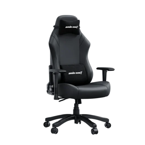 Anda Seat Luna Large Gaming Chair – Ergonomic Recliner, PVC Leather, Lumbar & Neck Support, Black