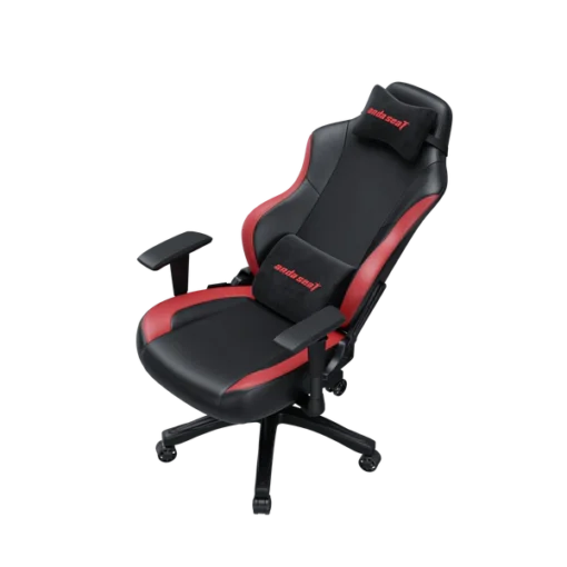 Anda Seat Luna Gaming Chair – Ergonomic Recliner, PVC Leather, Neck & Lumbar Support, Black & Red
